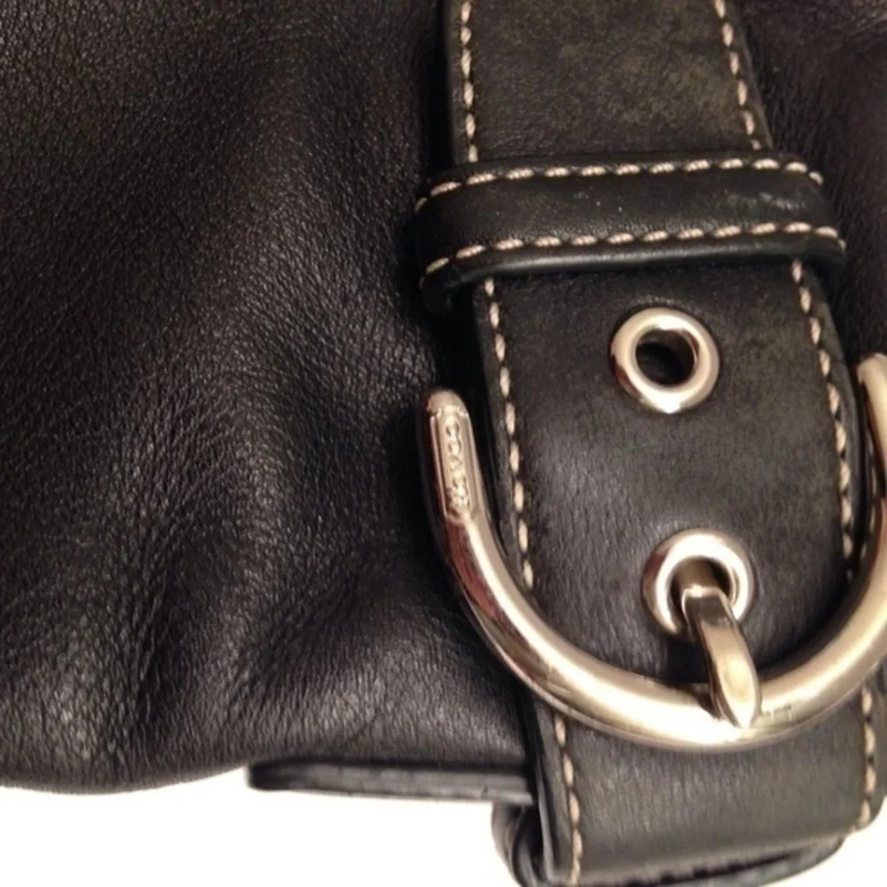 COACH Black Leather Soho Slim Convertible bag